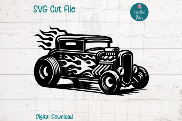 Download Hot Rod Car SVG Cut File - Premium Resources