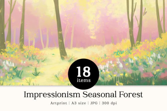 Download Impressionism Season Forest A3 Artprints - Impressionism Collection