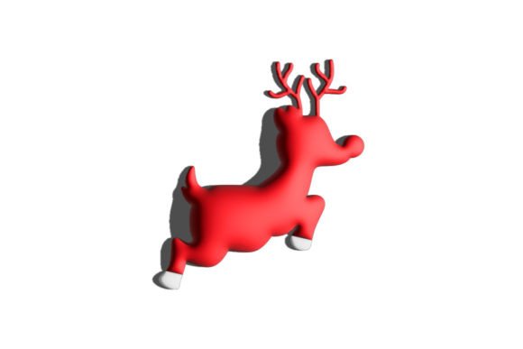 Download 3d Christmas Deer Graphic Design Vector - Deer graphic Collection
