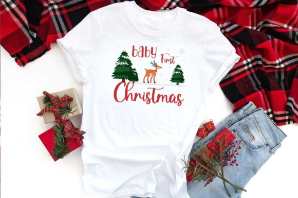 Download Baby 1st Christmas Deer Graphic - Deer graphic Collection