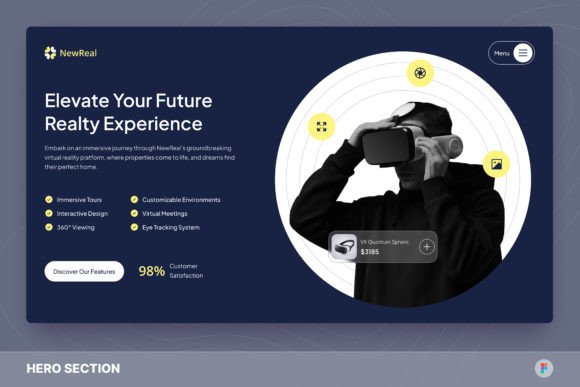 Download NewReal - Virtual Reality Hero Section - Virtual reality Collection